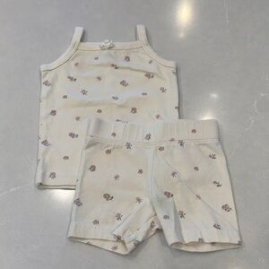 Jamie Kay- Floral Print Tank Top and Shorts Set - size 6-12mo